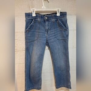 Levi's Womens Capri Jeans Blue Denim 30x21  Mid Rise Pockets Size 6 Rockabilly